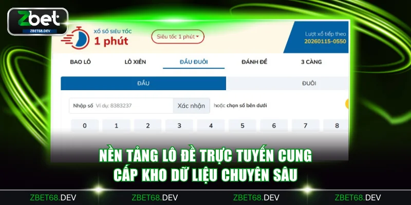 Nền tảng chơi lô đề trực tuyến cung cấp kho dữ liệu chuyên sâu